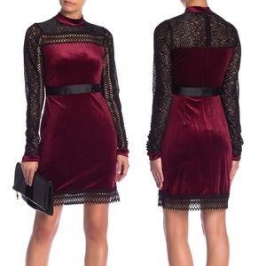 Romeo & Juliet Couture Velvet High Neck Dress